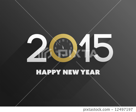 Happy new year 2015 vector on black Happy new year 2015 vector on black 12497197