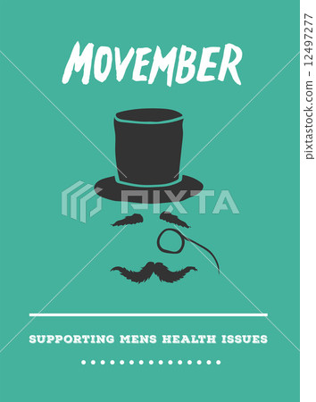 Movember advertisement vector with text and graphic Movember advertisement vector with text and graphic 12497277
