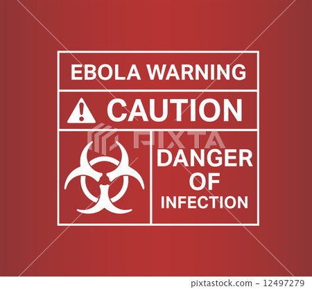 Ebola warming sign vector with text and symbols 12497279
