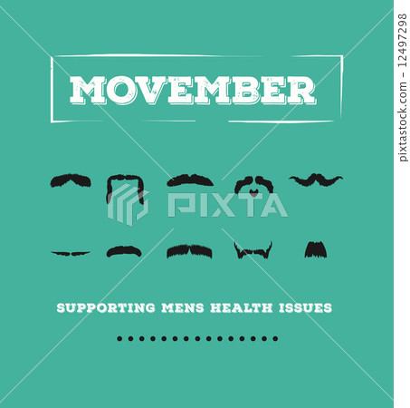 Movember advertisement vector with text and graphic 12497298