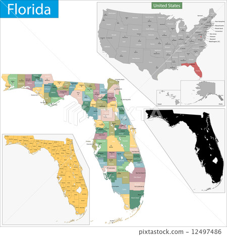 Florida map 12497486