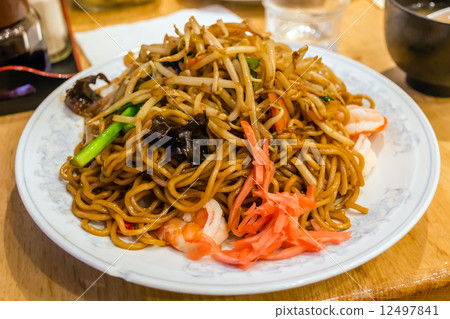 stir fried noodles, Yakisoba stir fried noodles, Yakisoba 12497841