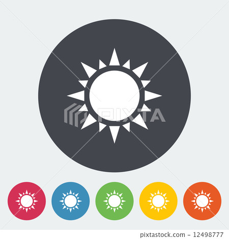 Sun flat icon 12498777