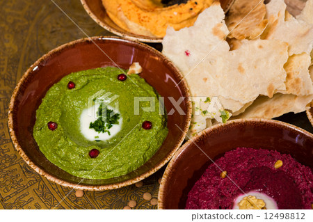 assorted of oriental food, mezze assorted of oriental food, mezze 12498812
