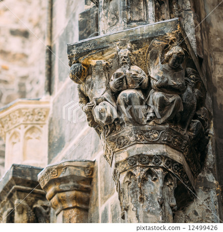 Bas-relief On Church Of Our Lady Before Tyn In Prague, Czech Rep Bas-relief On Church Of Our Lady Before Tyn In Prague, Czech Rep 12499426