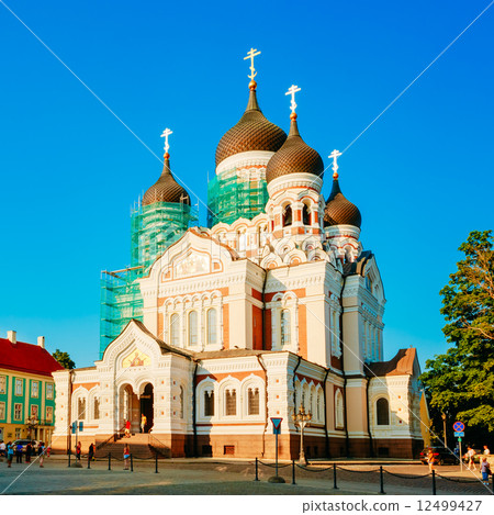 Alexander Nevsky Cathedral, An Orthodox Cathedral Church In Tall Alexander Nevsky Cathedral, An Orthodox Cathedral Church In Tall 12499427