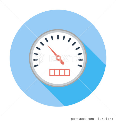 Speedometer flat icon. 12501473