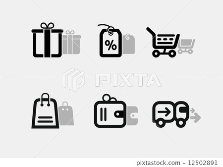 Shopping and e-commerce icon set 12502891
