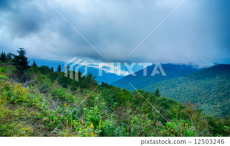 Blue Ridge Parkway National Park Sunrise Scenic Mountains summer 12503246