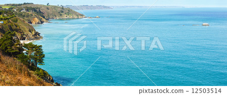 Spring Atlantic Ocean coastline landscape (France) 12503514