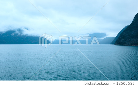 Fjord summer cloudy view (Norway) Fjord summer cloudy view (Norway) 12503555