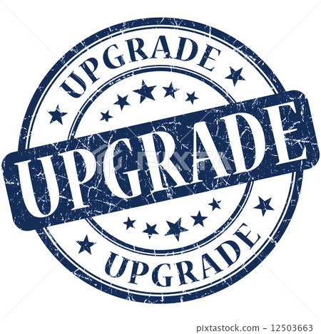 upgrade grunge round blue stamp 12503663