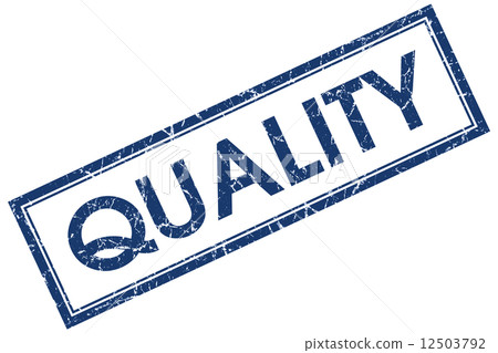 Quality blue square grungy stamp isolated on white background 12503792