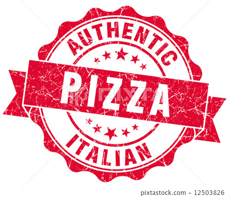 italian pizza red grunge stamp 12503826