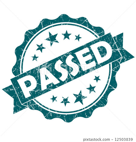 Passed turquoise vintage round grunge seal isolated on white background Passed turquoise vintage round grunge seal isolated on white background 12503839