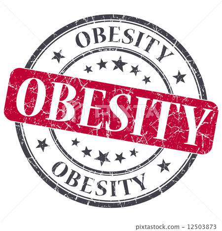 Obesity red grunge round stamp on white background Obesity red grunge round stamp on white background 12503873