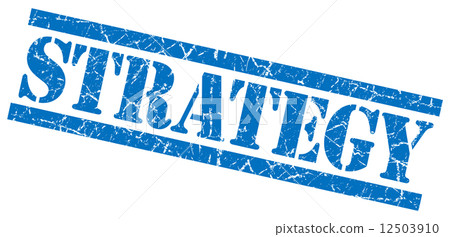 strategy blue square grunge textured isolated stamp 12503910