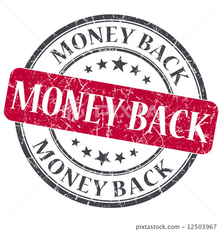 money back red round grungy stamp isolated on white background 12503967