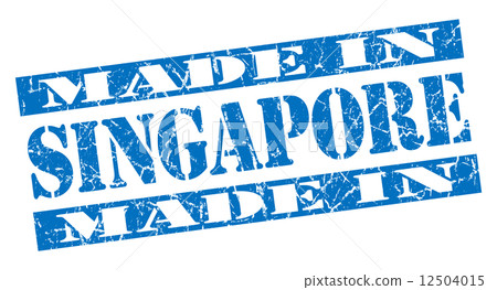 made in Singapore grunge blue stamp made in Singapore grunge blue stamp 12504015