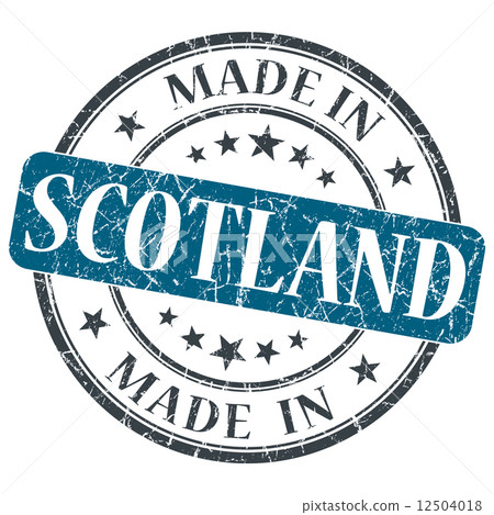 made in SCOTLAND blue grunge stamp isolated on white background made in SCOTLAND blue grunge stamp isolated on white background 12504018