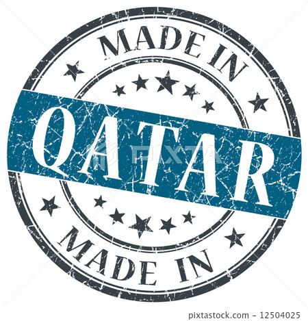 made in QATAR blue grunge stamp isolated on white background made in QATAR blue grunge stamp isolated on white background 12504025