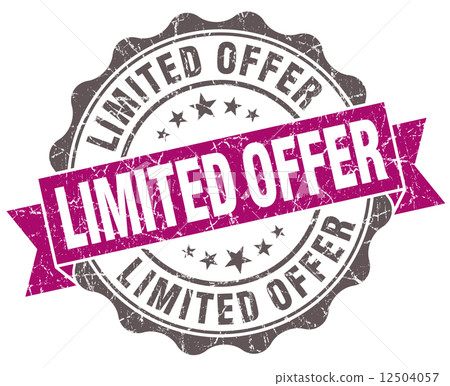 Limited offer violet grunge retro style isolated seal Limited offer violet grunge retro style isolated seal 12504057
