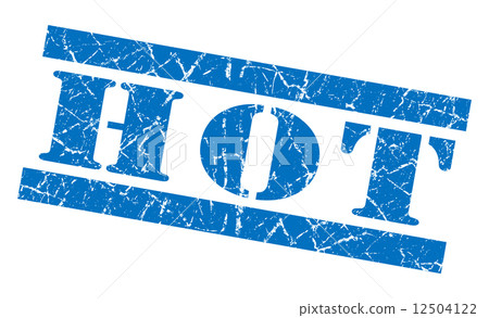 Hot blue grunge stamp Hot blue grunge stamp 12504122