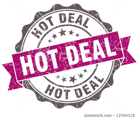 Hot deal violet grunge retro style isolated seal Hot deal violet grunge retro style isolated seal 12504128