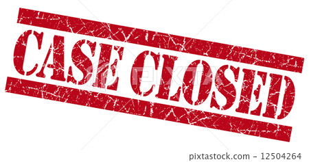 Case closed grunge red stamp 12504264