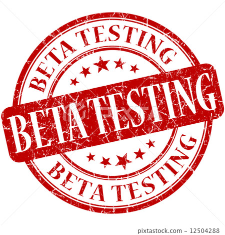 Beta testing grunge red round stamp Beta testing grunge red round stamp 12504288