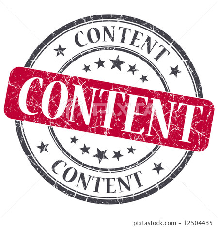 Content red grunge textured vintage isolated stamp 12504435