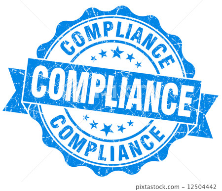 Compliance blue vintage seal isolated on white 12504442
