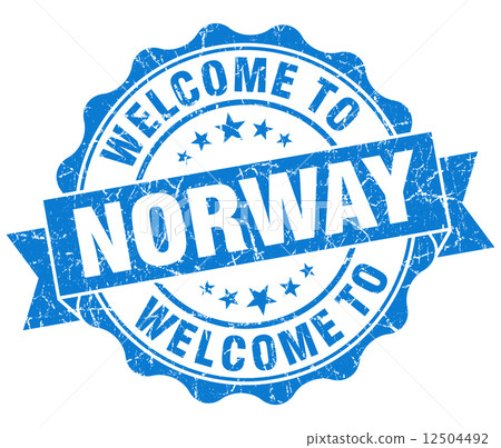 Welcome to Norway blue grungy vintage isolated seal Welcome to Norway blue grungy vintage isolated seal 12504492