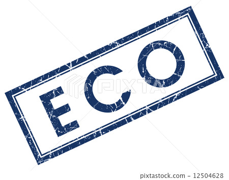 eco blue square stamp eco blue square stamp 12504628