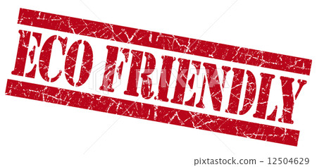 Eco friendly red grunge stamp Eco friendly red grunge stamp 12504629
