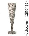 newspaper glass on white background 12504824