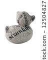 newspaper duck on white background 12504827