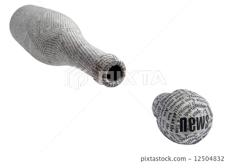 newspaper bottleshot with cork 12504832