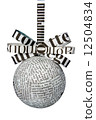 Christmas newspaper bulb with ribbon and bow 12504834