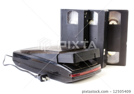 Video Cassette and Vintage VHS Rewinder 12505409