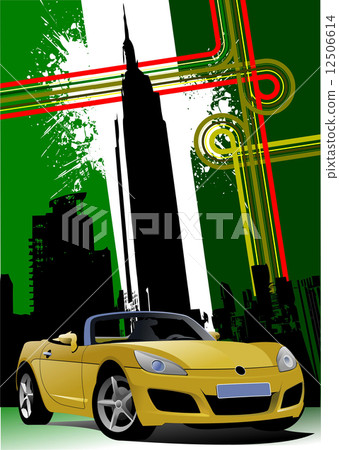 Cover for brochure with New York and yellow cabriolet images 12506614