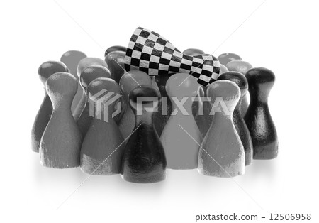 One unique pawn on top of common pawns 12506958