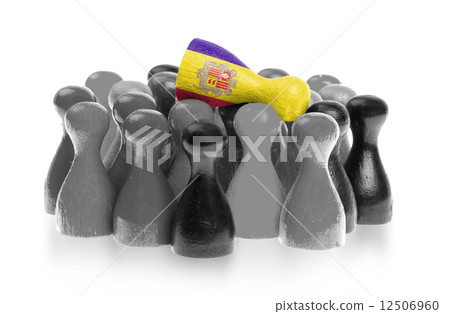 One unique pawn on top of common pawns 12506960