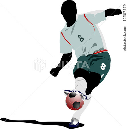 Soccer player. Colored Vector illustration for designers 12507379