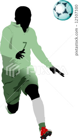 Soccer player. Colored Vector illustration for designers 12507380