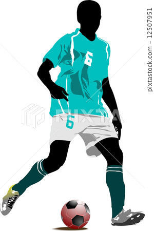 Soccer player. Colored Vector illustration for designers 12507951