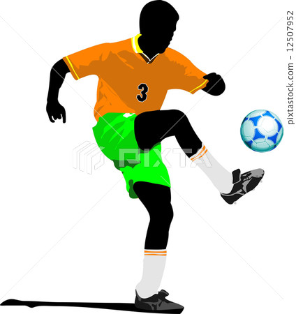 Soccer player. Colored Vector illustration for designers 12507952