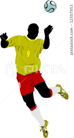 Soccer player. Colored Vector illustration for designers 12507953