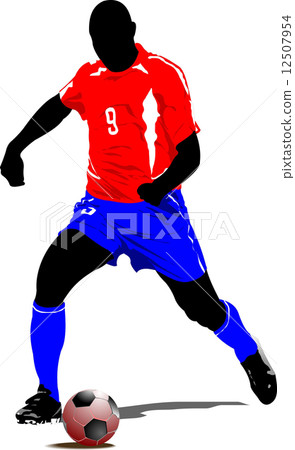 Soccer player. Colored Vector illustration for designers 12507954