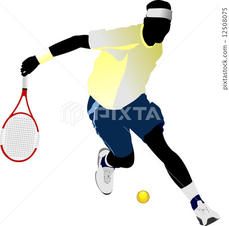 Tennis player. Colored Vector illustration for designers Tennis player. Colored Vector illustration for designers 12508075